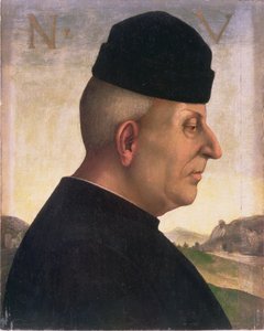 Niccolo Vitelli的肖像（1414-86）（面板上的蛋彩画）